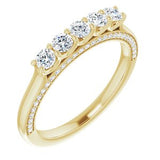 14K Yellow 1/2 CTW Diamond Anniversary Band  -123476:6005:P-ST-WBC