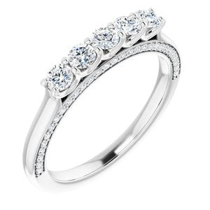 Platinum 1/2 CTW Diamond Anniversary Band  -123476:6007:P-ST-WBC