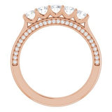 14K Rose 5/8 CTW Diamond Anniversary Band  -123476:6010:P-ST-WBC