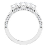 Platinum 1/2 CTW Diamond Anniversary Band  -123476:6007:P-ST-WBC