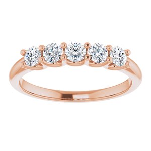 14K Rose 1/2 CTW Diamond Anniversary Band  -123389:6014:P-ST-WBC