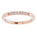 14K Rose 1/10 CTW Diamond Anniversary Band  -123881:6002:P-ST-WBC