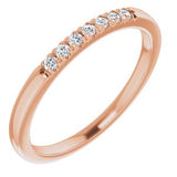 14K Rose 1/10 CTW Diamond Anniversary Band  -123881:6002:P-ST-WBC