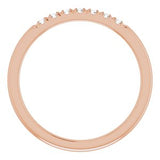 14K Rose 1/6 CTW Diamond Anniversary Band  -123881:6006:P-ST-WBC