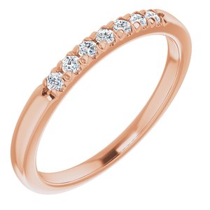 14K Rose 1/6 CTW Diamond Anniversary Band  -123881:6006:P-ST-WBC