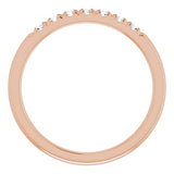 14K Rose 1/5 CTW Diamond Anniversary Band  -123881:6010:P-ST-WBC