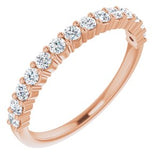 14K Rose 3/8 CTW Diamond Anniversary Band-122877:60014:P-ST-WBC