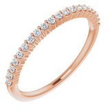 14K Rose 1/6 CTW Diamond Anniversary Band-122877:60013:P-ST-WBC