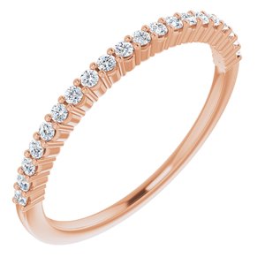 14K Rose 1/6 CTW Diamond Anniversary Band-122877:60013:P-ST-WBC