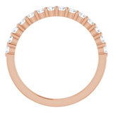 14K Rose 3/8 CTW Diamond Anniversary Band-122877:60014:P-ST-WBC