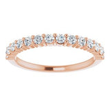 14K Rose 3/8 CTW Diamond Anniversary Band-122877:60014:P-ST-WBC