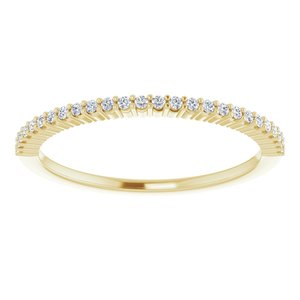 14K Yellow 1/8 CTW Diamond Anniversary Band -122877:60006:P-ST-WBC