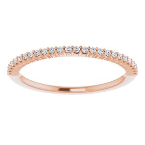 14K Rose 1/8 CTW Diamond Anniversary Band-122877:60012:P-ST-WBC