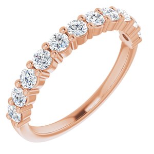 14K Rose 1/2 CTW Diamond Anniversary Band-122877:60015:P-ST-WBC