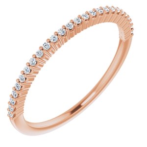 14K Rose 1/8 CTW Diamond Anniversary Band-122877:60012:P-ST-WBC