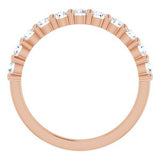 14K Rose 1/2 CTW Diamond Anniversary Band-122877:60015:P-ST-WBC