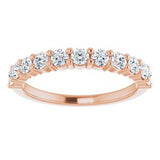 14K Rose 1/2 CTW Diamond Anniversary Band-122877:60015:P-ST-WBC