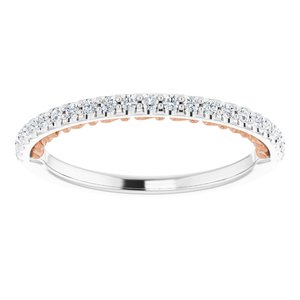 14K White & Rose 1/5 CTW Diamond Anniversary Band-122944:602:P-ST-WBC