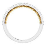 14K White & Yellow 1/5 CTW Diamond Anniversary Band-122944:601:P-ST-WBC