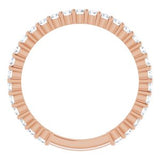 14K Rose 1/2 CTW Diamond Anniversary Band-123655:6006:P-ST-WBC