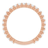 14K Rose 3/4 CTW Diamond Anniversary Band -123655:6002:P-ST-WBC