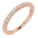 14K Rose 1/2 CTW Diamond Anniversary Band-123655:6006:P-ST-WBC