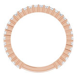 14K Rose 3/4 CTW Diamond Anniversary Band-123655:6018:P-ST-WBC