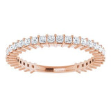 14K Rose 3/4 CTW Diamond Anniversary Band-123655:6018:P-ST-WBC