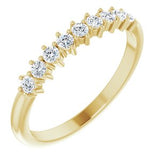 14K Yellow 1/4 CTW Diamond Nine-Stone Anniversary Band-124094:601:P-ST-WBC