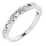 14K White .08 CTW Heart Diamond Anniversary Band-124102:600:P-ST-WBC