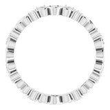 Platinum 1/8 CTW Heart Diamond Eternity Band Size 4.5-124085:607:P-ST-WBC