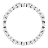 Platinum 1/8 CTW Heart Diamond Eternity Band Size 5.5-124085:615:P-ST-WBC