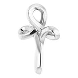 Platinum 13.35x10.42 mm Youth Cross Pendant-R42386:104:P-ST-WBC