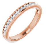 14K Rose 1/8 CTW Diamond Anniversary Band -122981:60026:P-ST-WBC
