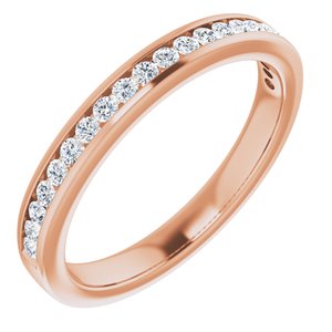 14K Rose 1/3 CTW Diamond Anniversary Band-122981:60073:P-ST-WBC