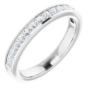 14K White 2 mm Square 3/4 CTW Diamond Anniversary Band-122981:60096:P-ST-WBC