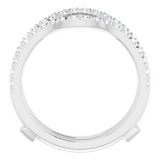 14K White 1/2 CTW Diamond French-Set Ring Guard Mounting-124127:600:P-ST-WBC