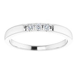 14K White .09 CTW Diamond French-Set Anniversary Band-124030:601:P-ST-WBC