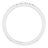 14K White .09 CTW Diamond French-Set Anniversary Band-124030:601:P-ST-WBC