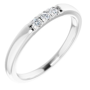 14K White .09 CTW Diamond French-Set Anniversary Band-124030:601:P-ST-WBC