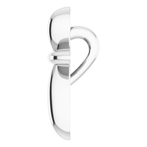 Platinum 10x7.72 mm Cross Pendant-R42370:114:P-ST-WBC