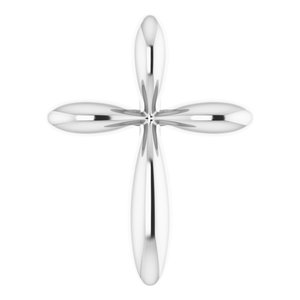 Platinum 10x7.72 mm Cross Pendant-R42370:114:P-ST-WBC