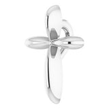 Platinum 10x7.72 mm Cross Pendant-R42370:114:P-ST-WBC