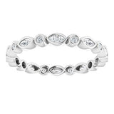 Platinum 3/8 CTW Diamond Eternity Band Size 7.5-123681:631:P-ST-WBC