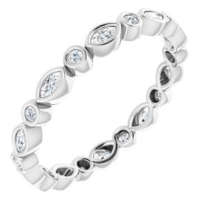 Platinum 3/8 CTW Diamond Eternity Band Size 7.5-123681:631:P-ST-WBC