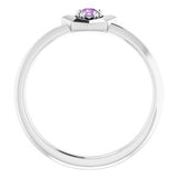 14K White 3 mm Round February Youth Star Birthstone Ring-653419:605:P-ST-WBC