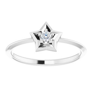 14K White 3 mm Round April Youth Star Birthstone Ring-653419:611:P-ST-WBC