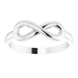Sterling Silver Infinity-Inspired Ring-51310:1004:P-ST-WBC