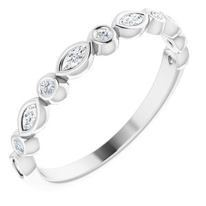 Platinum 1/4 CTW Diamond Anniversary Band-123175:603:P-ST-WBC