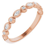 14K Rose 1/4 CTW Diamond Anniversary Band-123175:602:P-ST-WBC